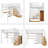 Full Size Metal Loft Bed With Wardrobe, Desk, Storage Shelves-1488234413