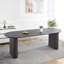 Table de salle à manger extensible avec pieds en métal, stable et idéale pour la salle de bureau