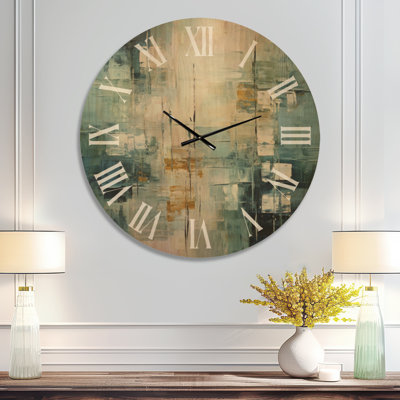 Horloge murale ronde en bois Birch Woods Whispering Winds VI