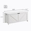 Coffre de rangement, banc de rangement, organisateur de coffre à jouets rétro, banc de rangement d'entrée avec 2 charnières, assemblage facile, blanc
