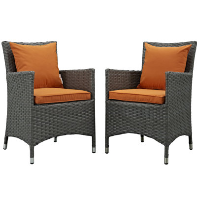 Modway Sojourn Patio Dining Chair with Cushion