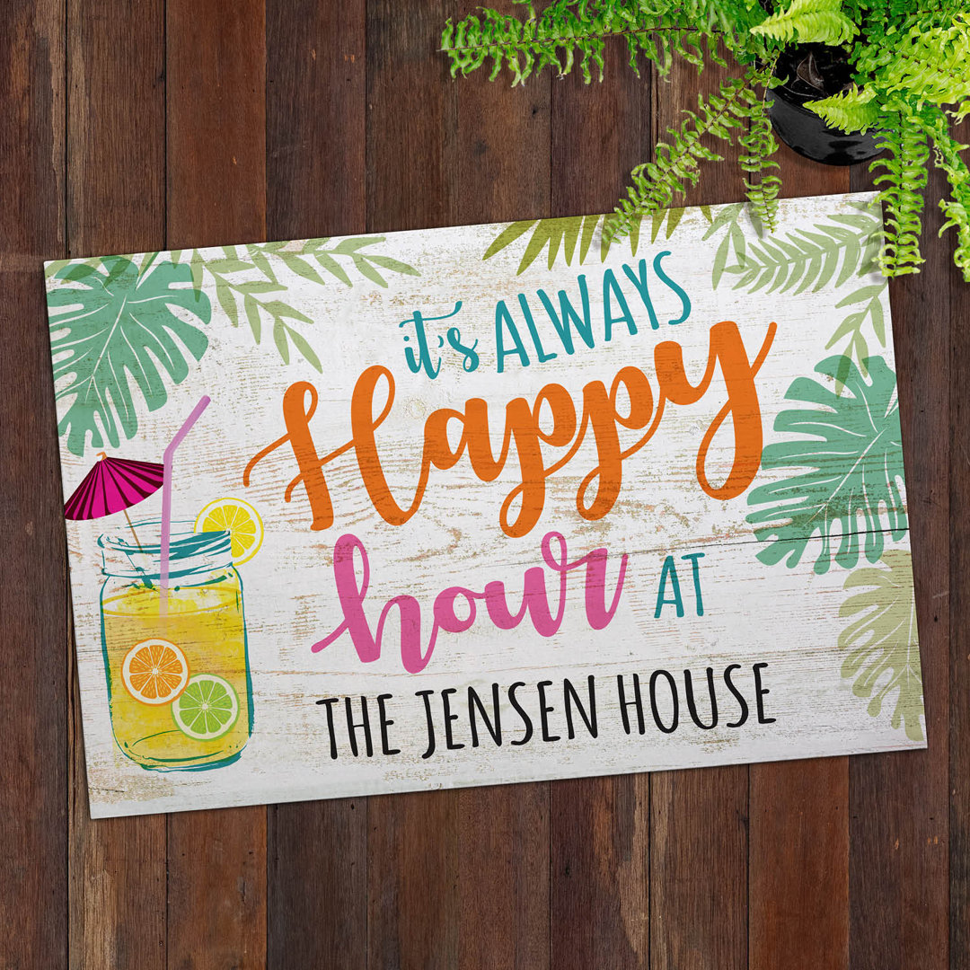 Bethen Name Printed 27" L x 0.25" W Non-Slip Outdoor Door Mat Trinx 