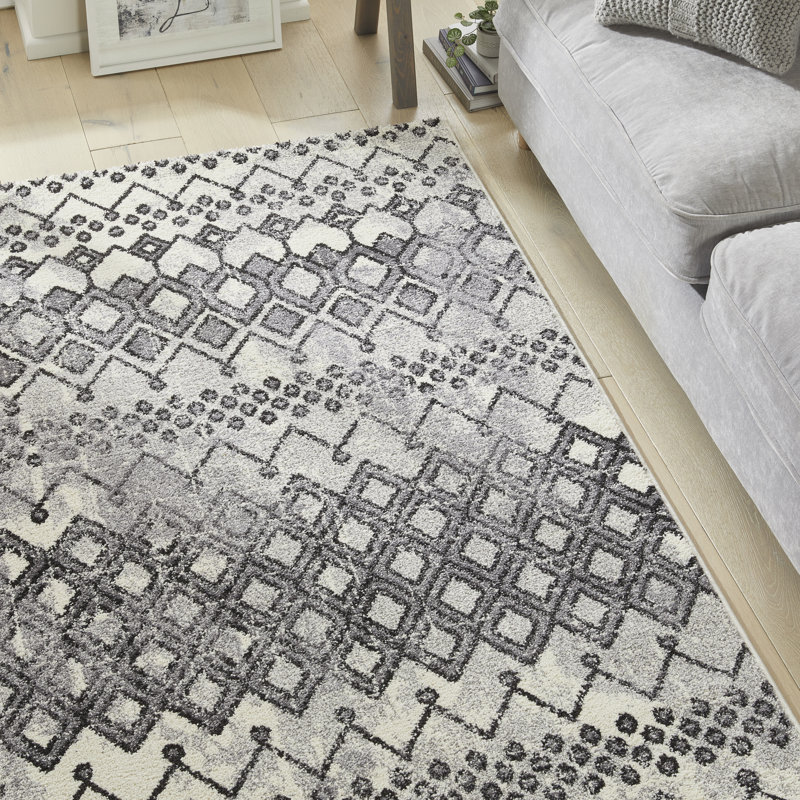 Plush Anthracite Area Rug, Rectangle 200 x 290 cm