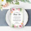 Carte de remerciement Classic pivoines pour la réception de table, assiettes à dîner, famille, amis, paquet de 56
