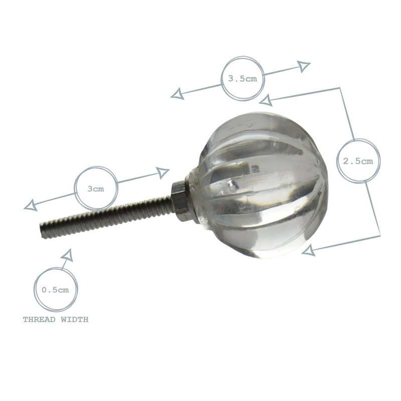 Nicola Spring - Glass Cabinet Knob - Round
