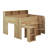 Designs Full Size Loft Bed With Desk, Wood Loft Bed Frame With Storage Shelves, LED Light-1687265005