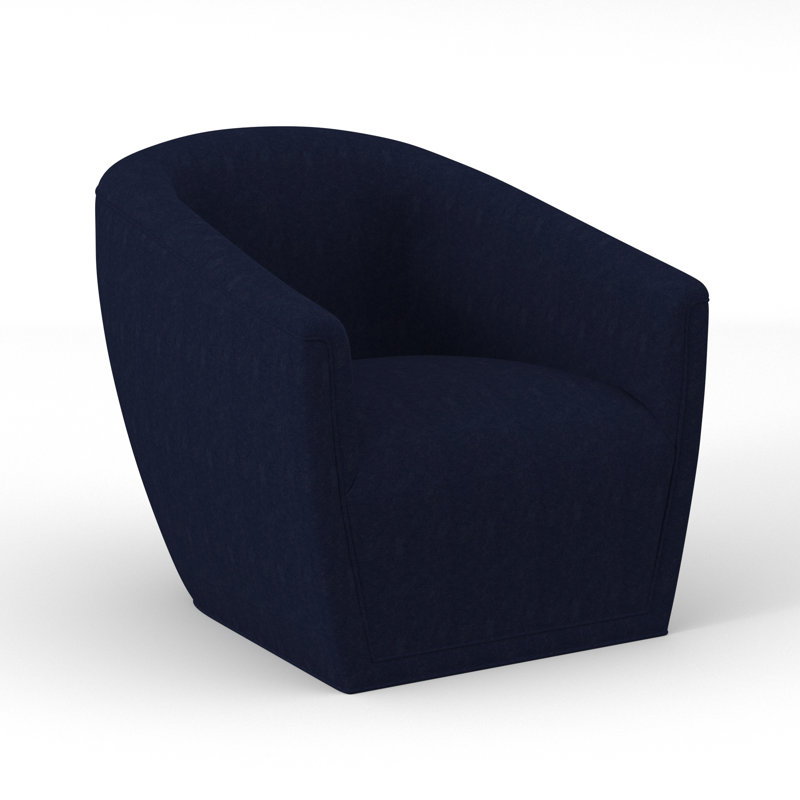 Chaise pivotante Jasper, Mélange de polyester uniforme Margaret