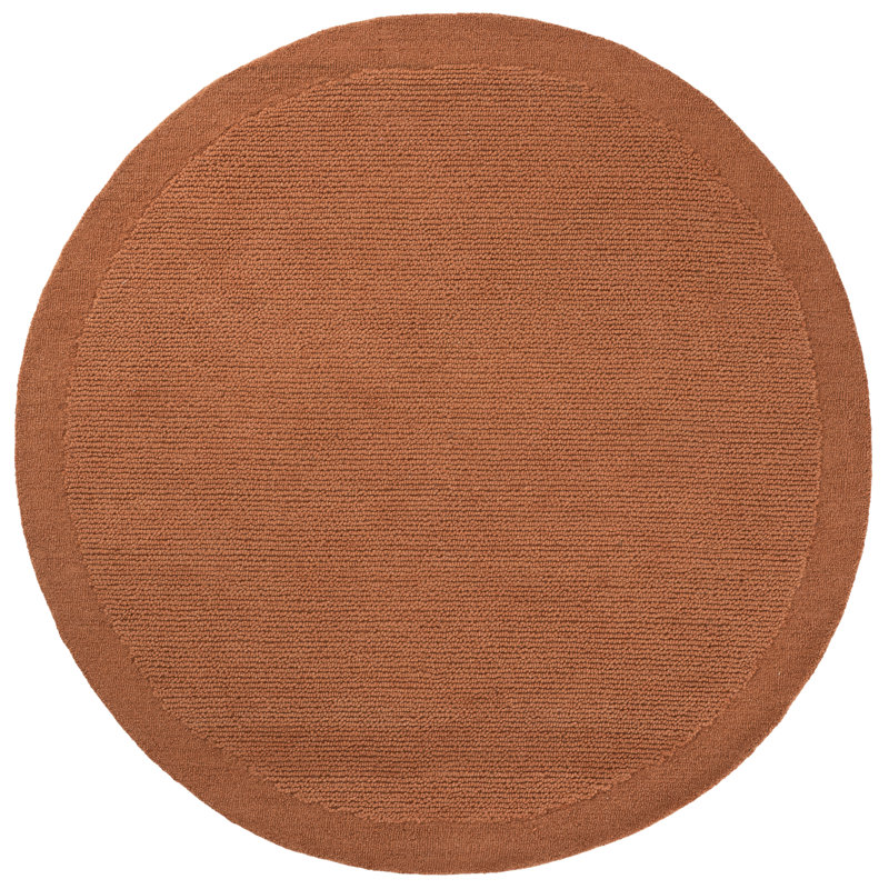 Novelty Hand Tufted Wool Solid Color Indoor Rug, Round 6'