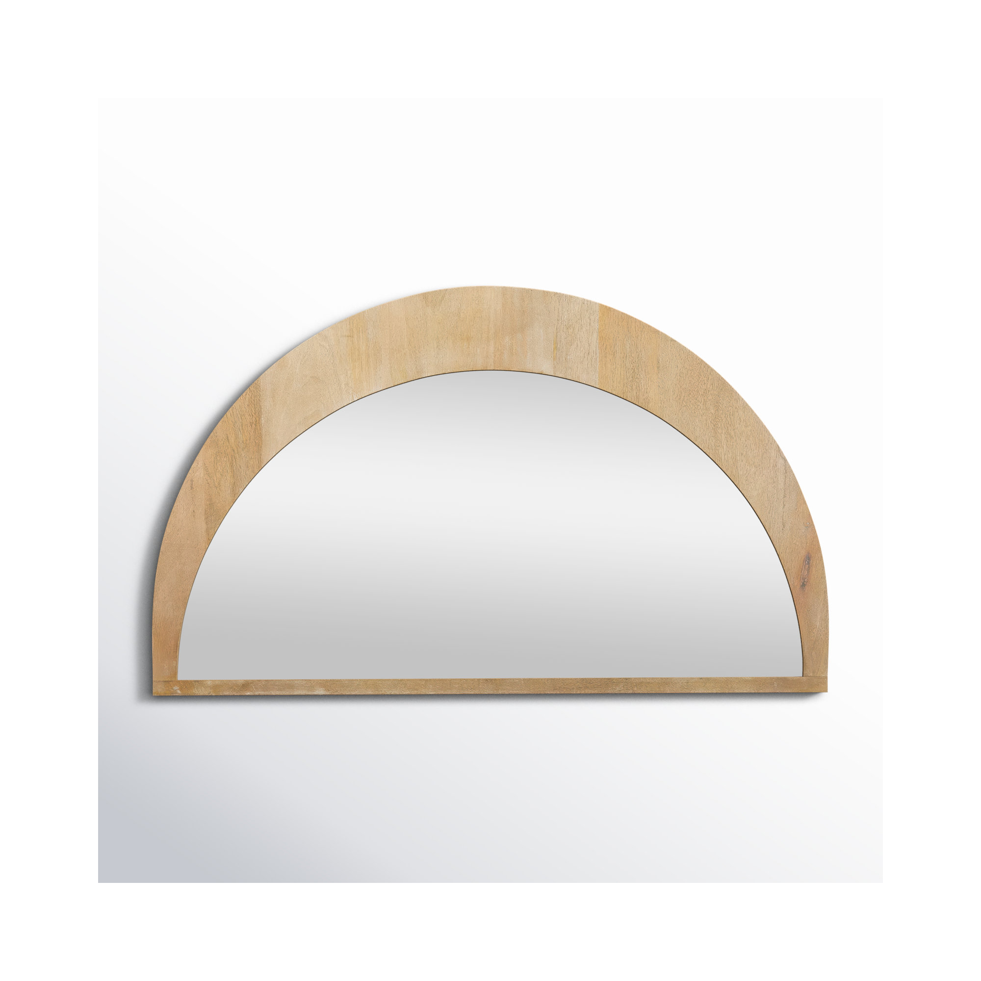Vixe Solid Wood Mirror, Light Brown, 22.3" x 36"