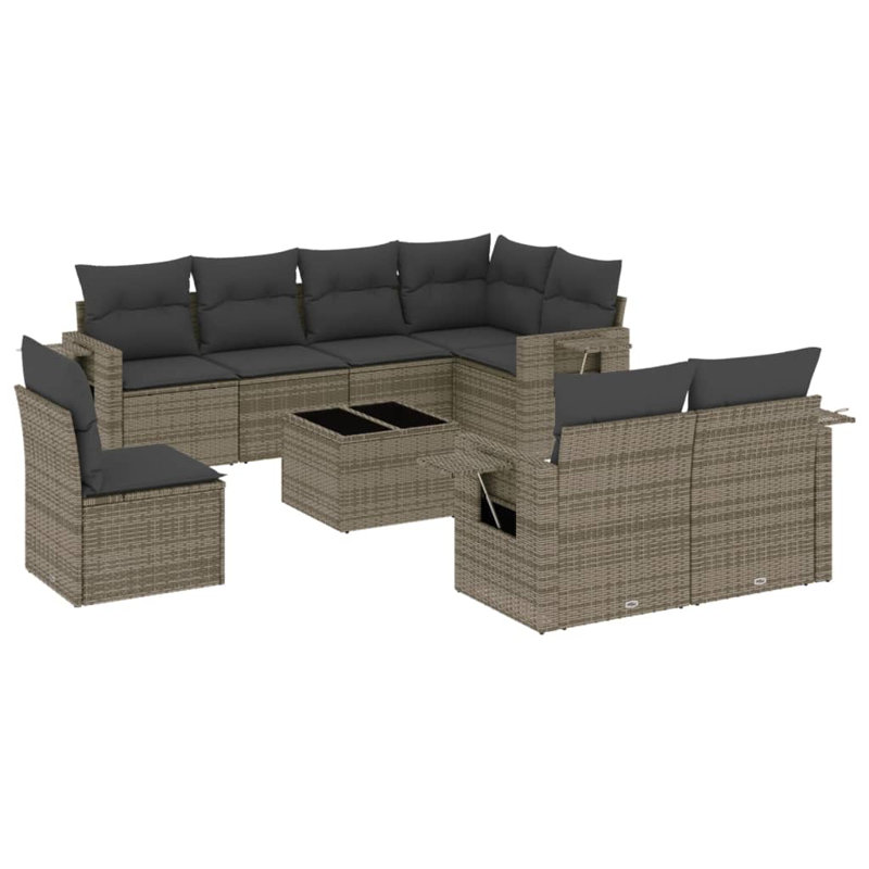 Vidaxl Garden Sofa Set Grey