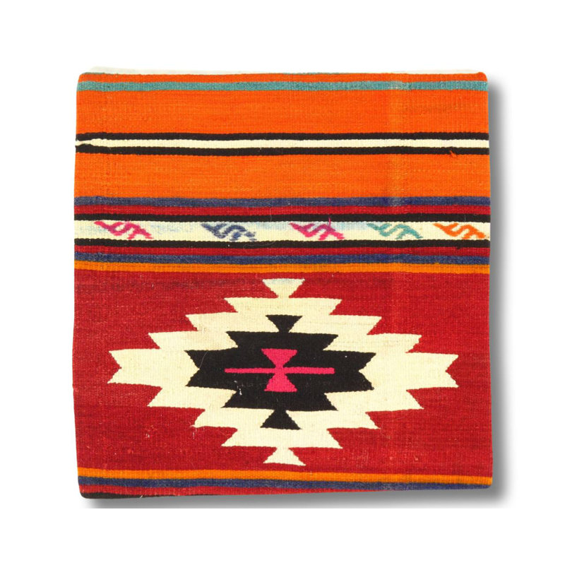 Wool Throw Square Pillow Cover & Insert