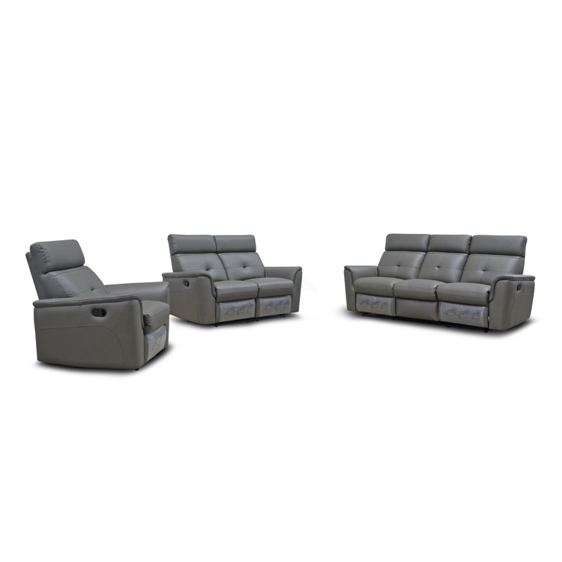 Fauteuil inclinable moderne gris foncé.
