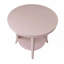 Table de bout contemporaine à tablette ronde, rose