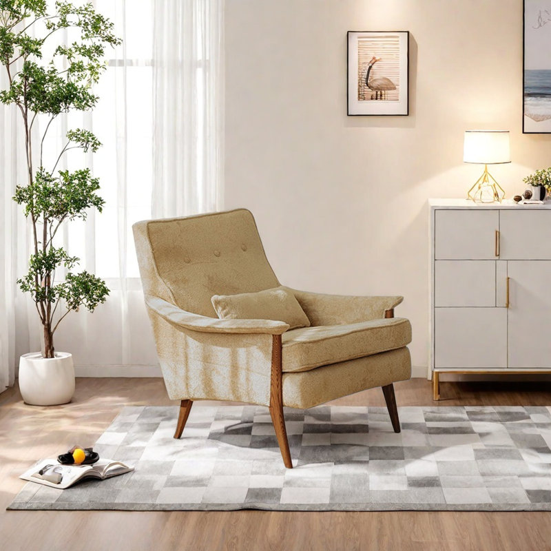 Vandrea Upholstered Armchair, Camel