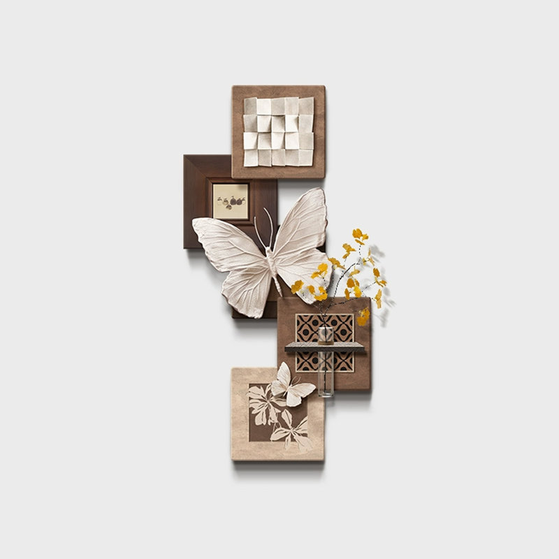 Art mural en grès à forme libre, H 39,37 po x l 19,69 po