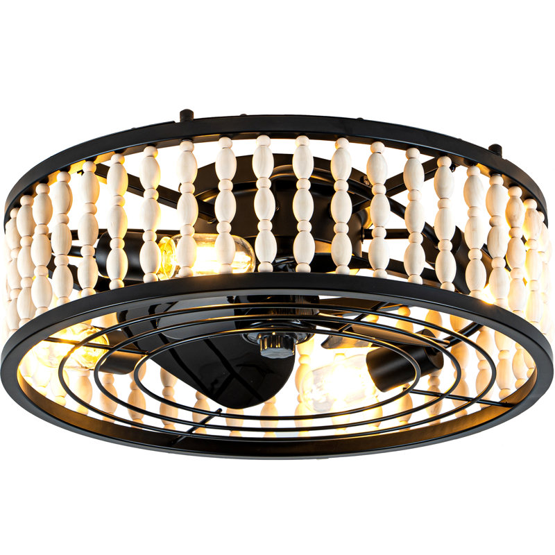 Ventilateur de plafond encastré en bois 18,8 po Bohemia