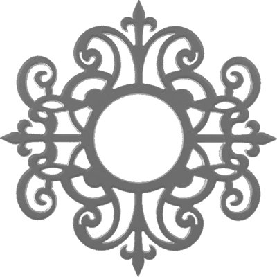Médaillon de plafond de 24 po x 24 po x 7 3/4 po x P 3/4 po Dijon