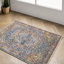 Tapis oriental traditionnel rouille, brique et bleu marine à motif de médaillon Windmere-1484737616