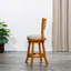 Chaise avec dossier à lattes de hauteur de comptoir 24 po avec éclat naturel et tabouret pivotant beige-442241520-442241522