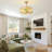20 Inch Caged Ceiling Fan with Light, Vintage Farmhouse Flush Mount Fandelier, 6-Speed Reversible Quiet Motor with Remote-1660165931