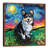 Tri-Color Corgi Night by Aja Trier - Floater Frame Painting on Canvas-220793919-220793917