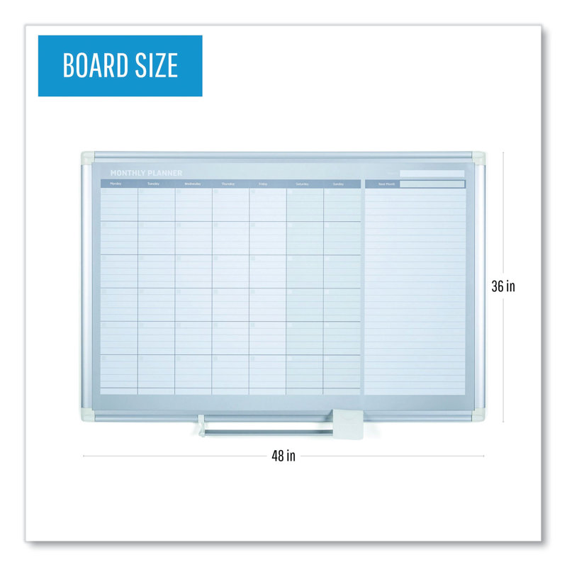 Wall Steel Magnetic Small - 2' - 4' Whiteboard, 3' H x 4' W
