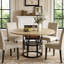 Round Metal Base Dining Table-1950472945