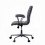 Véritable chaise de bureau industrielle avec base 5 étoiles et roulettes en noir rétro et aluminium