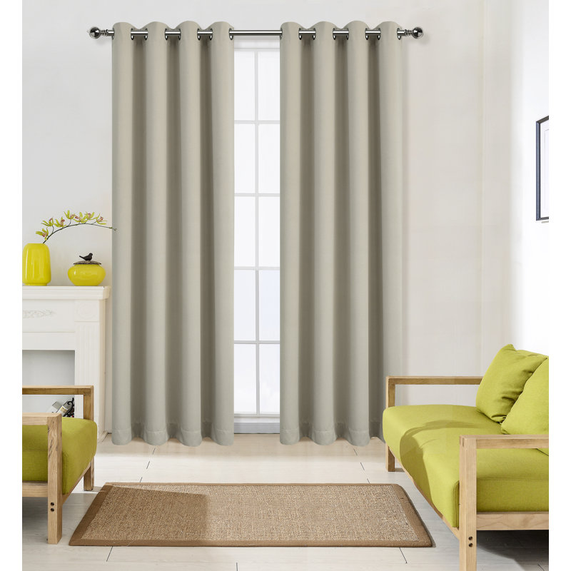 Paire de rideaux occultant et isolants avec œillets Fet, 50 po x 90 po, Lin