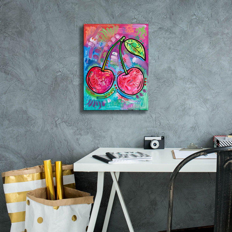 «Epic Graffiti» «Cherry Time» par Dean Russo, art mural sur toile, 12 po x 16 po, H 16 po x l 12 po x P 0,75 po