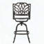 Tabouret de bar pivotant en fonte d'aluminium