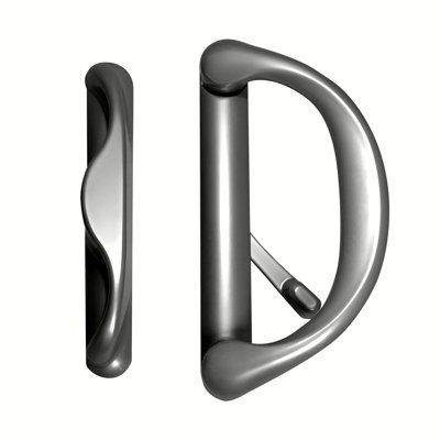 6-5/8 Inch Involute Sliding Patio Glass Door Handle Replacement Set – Non-keyed Sbml Handle For 4-15/16 Inch Hole Spacing – Brass Construction, Fits 1.08–1.94 Inch Door Thickness