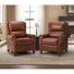 Fauteuil inclinable manuel en cuir véritable l 32,68 po Polestra