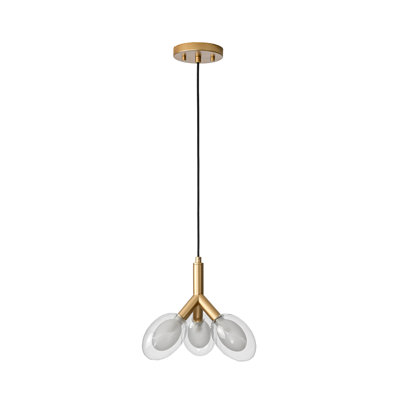 11.8-inch 3-light Pendant Light With Double-layered Glass