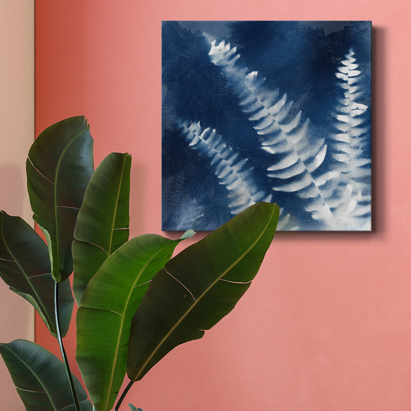 Nature's Indigo IV - Reproduction d'art sur toile tendue, H 16 po x l 16 po x P 1 po