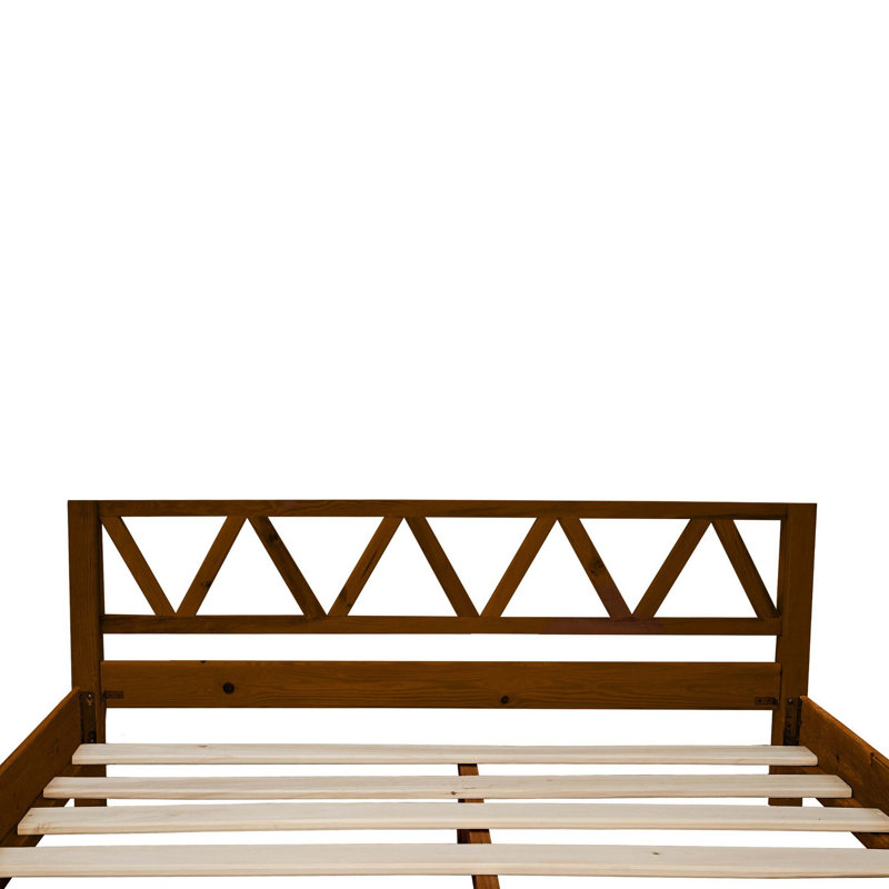 Lit plateforme Milena, 81 po x 81 po, Brun