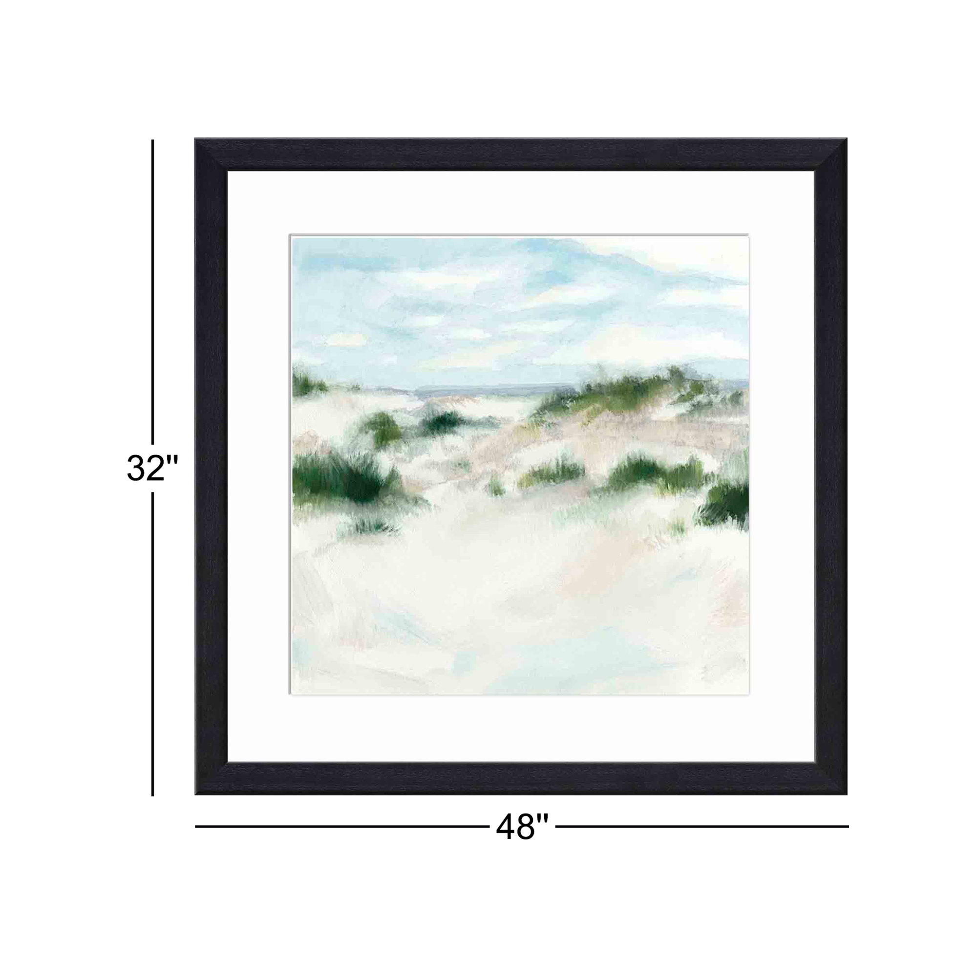 White Sands I by Megan Meagher, 32"H x 48"W, Black