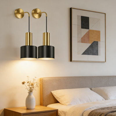 Ensemble de 2 appliques murales rechargeables à piles verrouillables avec télécommande, ampoules magnétiques détachables, minuterie et 15 couleurs pour le salon de la chambre Verron