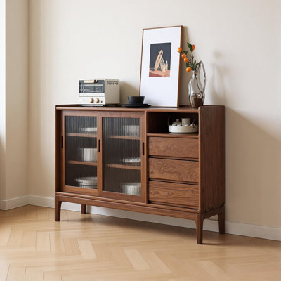 Buffet de rangement multifonctionnel en bois massif