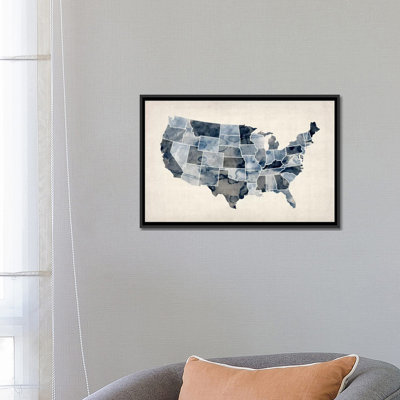 Mikolas " USA Water Color Map III " by Michael Tompsett