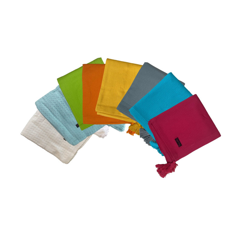 Wendy Waffle Throw Blanket, Orange