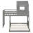 Sage Metal Loft Bed With Desk And Shelf, Industrial Style, Durable Steel Frame-857050005