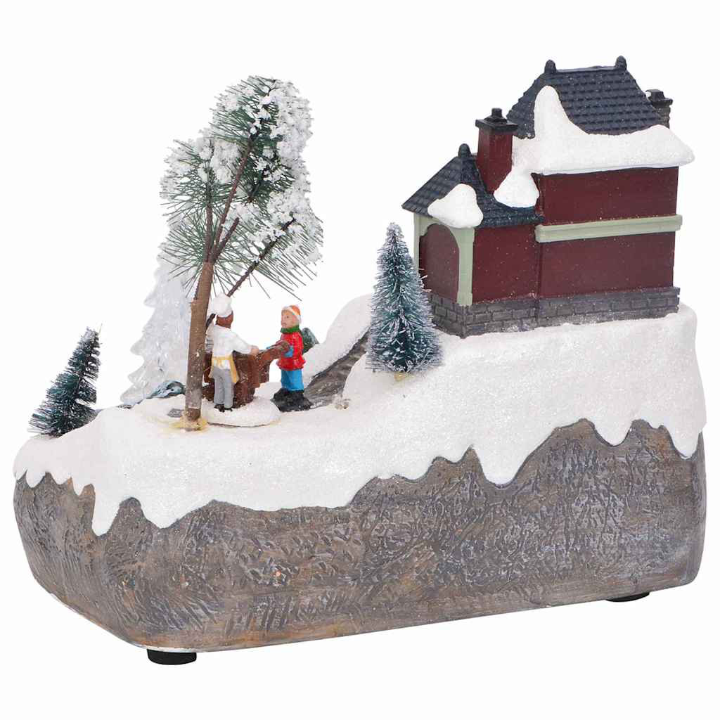 Vidaxl Christmas Tabletop Decor Multicolour 23.5 X 16 X 18.5 Cm Resin