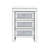 15.7''W Silver Rectangle Mirrored End Table With Wireless&USB Charging And LED Lights