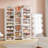 14-Tier Shoe Rack, White Shoe Storage Cabinet with 22 Open Cubbies, 46 Pairs Wide Entryway Shelf for Shoes-2114882952