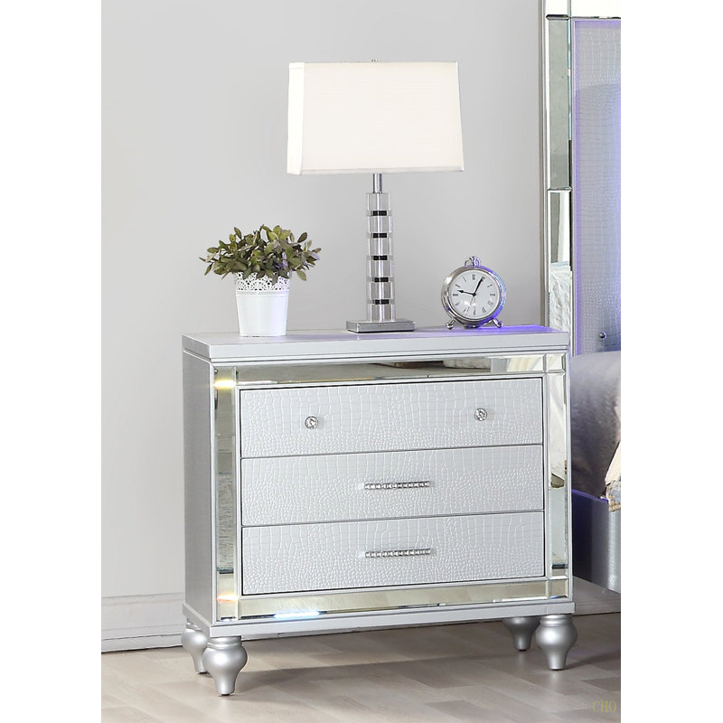 Table de chevet 3 tiroirs Sterling