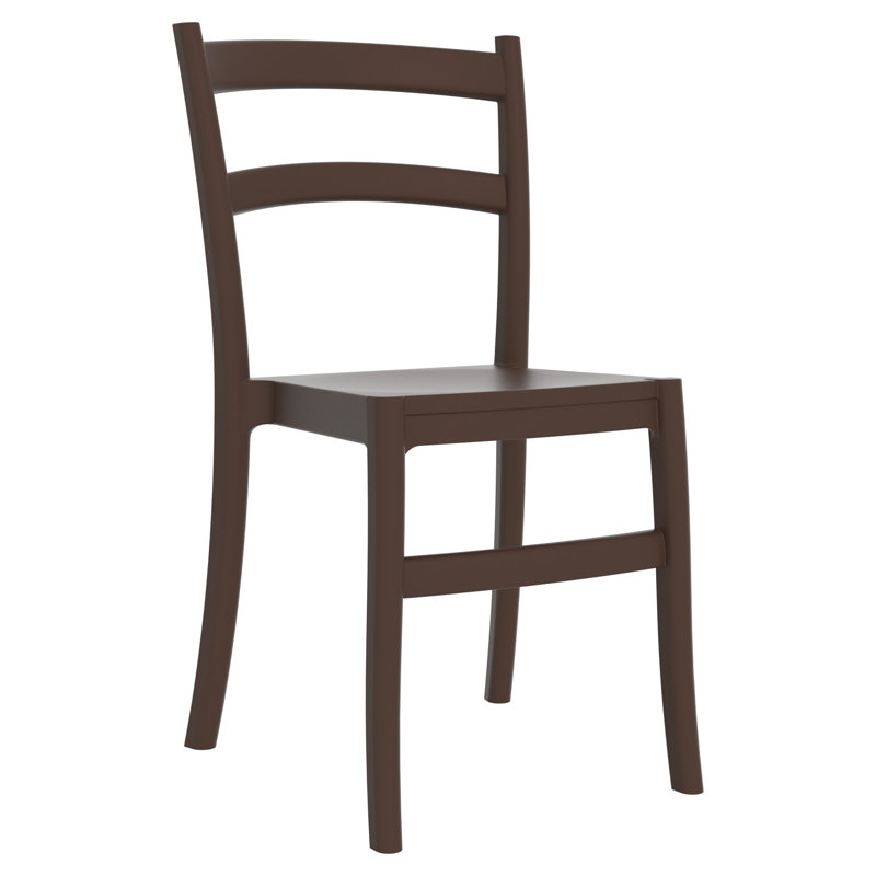 Jantzen 18'' H Stacking Side Chair, Brown