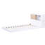 Lit simple sans base requis avec tête de lit blanche - Bois d'ingénierie juvénile de style Mid-Century à 2 tons-1906001007