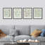 "Classic William Morris Abstracy", motif botanique floral encadré sur papier, impression de 4 pièces-97770764-97770769