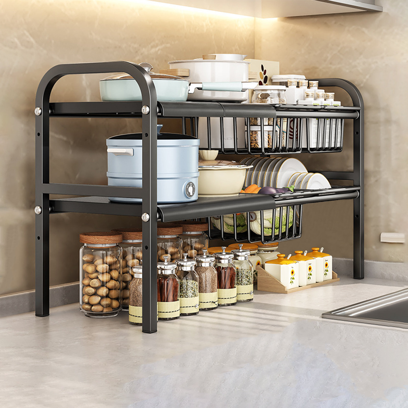 harebell Adjustable Under Sink Organizer | Wayfair